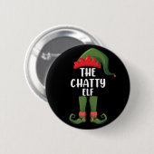 Kwebbelende Elfenfamilie Matching Groep Kerstmis Ronde Button 5,7 Cm (Voorkant /achterkant)