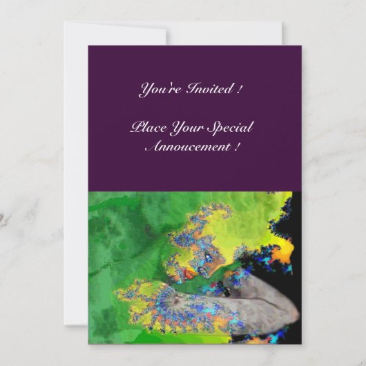 KWEEFSELS, groen geel paars Kaart (Voorkant)