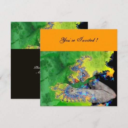 KWEEFSELS, groen geel zwart sinaasappel Kaart (Voorkant / Achterkant)