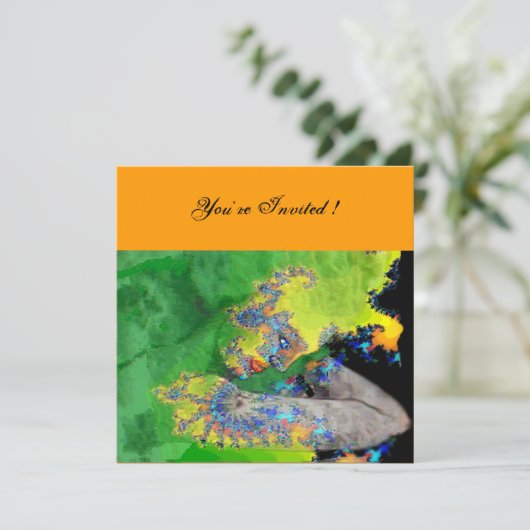 KWEEFSELS, groen geel zwart sinaasappel Kaart (Staand voorkant)