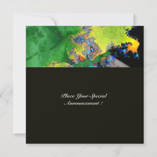 KWEEFSELS, groen geel zwart sinaasappel Kaart (Achterkant)