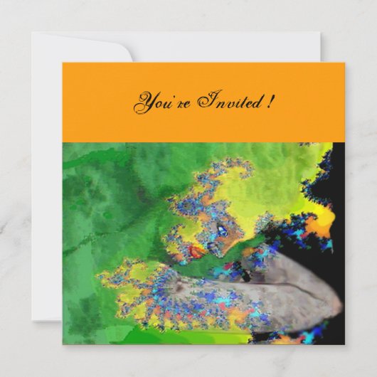 KWEEFSELS, groen geel zwart sinaasappel Kaart (Voorkant)