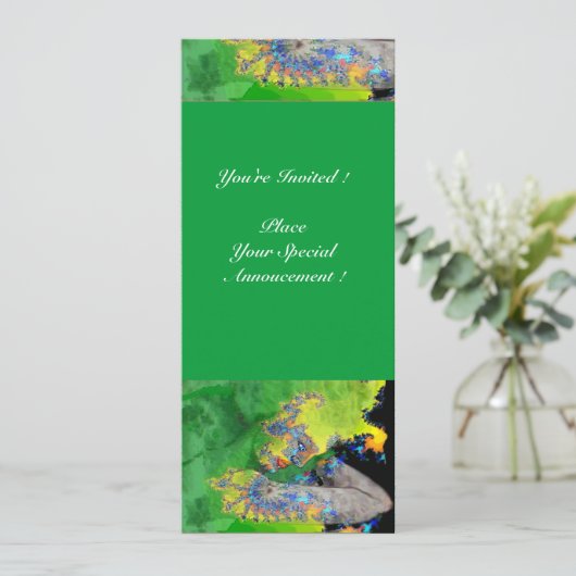 KWEEFSELS, groen geel zwart sinaasappel Kaart (Staand voorkant)