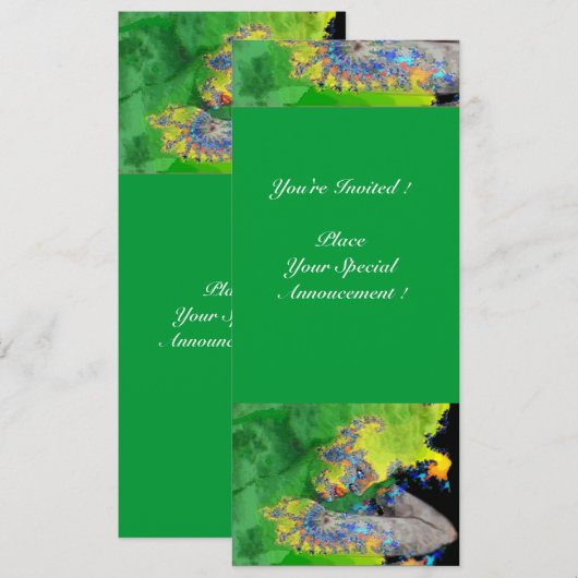 KWEEFSELS, groen geel zwart sinaasappel Kaart (Voorkant / Achterkant)