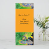 KWEEFSELS, groen geel zwart sinaasappel Kaart (Staand voorkant)