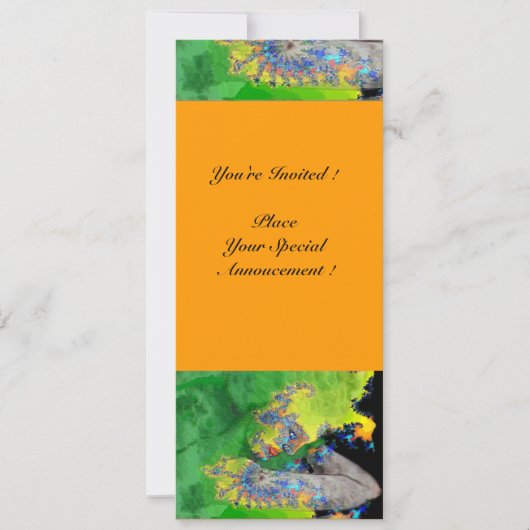 KWEEFSELS, groen geel zwart sinaasappel Kaart (Voorkant)