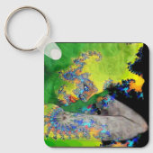 KWEEFSELS, groen geel zwart Sleutelhanger (Voorkant)