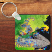 KWEEFSELS, groen geel zwart Sleutelhanger (Voorkant)