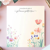 Kweek bloemenweide gepersonaliseerde naam notitieblok