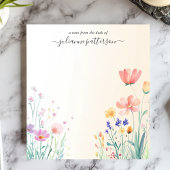 Kweek bloemenweide gepersonaliseerde naam notitieblok