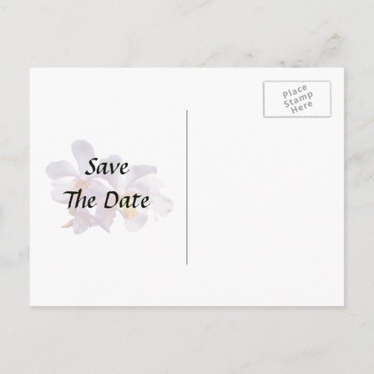 Kweek Delicate Roze Orchideeën Aankondigingskaart (Achterkant)