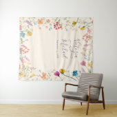 Kweek delicate wilde bloemen voor een bruiloft wandkleed (In Situ (horizontaal))