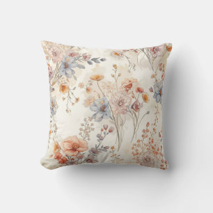 Kweek Delicate Wilde Bloemenweide Zacht Pastel Blo Kussen