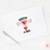 Kweek een paar eierstokken ronde sticker (Envelop)
