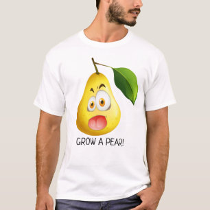 Kweek een peer, gele peer woordspeling t-shirt