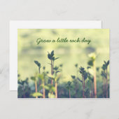 Kweek elke dag een beetje Inspirerend schiet green Briefkaart (Voorkant / Achterkant)