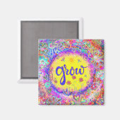 Kweek  Fun Floral Moderne Inspirivity Magneet (Voorkant / Achterkant)