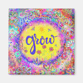 Kweek  Fun Floral Moderne Inspirivity Magneet (Voorkant)