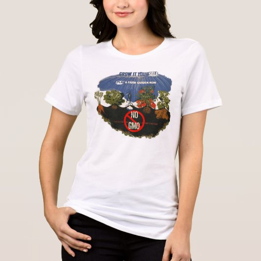 Kweek het Zelf GEEN GGO Tri-Blend Shirt (Voorkant)