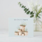 Kweek je eigen geluk bloemrijk briefkaart (Staand voorkant)