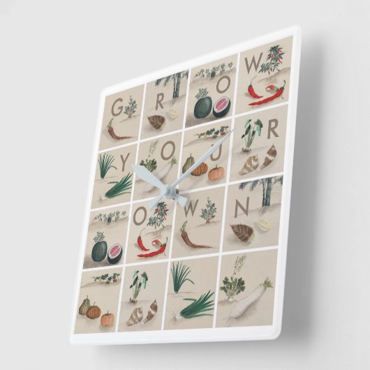 Kweek je eigen keuken vierkante klok (Hoek)