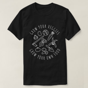 Kweek je groenten, kweek je eigen food T-shirt
