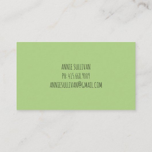 Kweek jezelf bloeiende fruitboom groen visitekaartje (Achterkant)