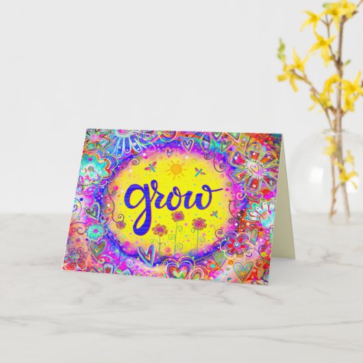 Kweek Kleur Whimsical  Bloemengeel Kaart (Gele Bloem)