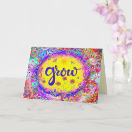 Kweek Kleur Whimsical Bloemengeel Kaart