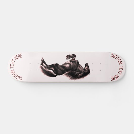 Kweek Paard Aangepaste Tekst Skateboard (Horizontaal)