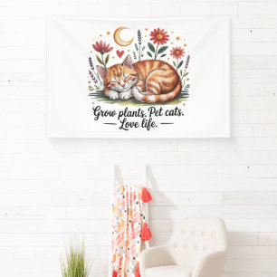 Kweek Planten Huisdieren Katten Leven Mooie Tuinie Spandoek