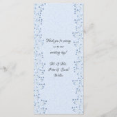 Kweekbare donkerblauwe wilde bloemen romantische b menu (Achterkant)