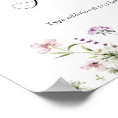 Kweekbare paarse wilde bloem aangepast tekstbord poster (Hoek)