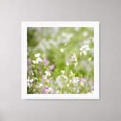 Kweekbare wilde bloemen, wit & lavendel door Sidha Canvas Afdruk (Voorkant)