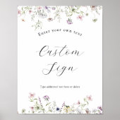 Kweekbloem Paarse Wildebloem Op Maat Gemaakt Tekst Poster (Voorkant)