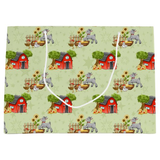 kweekdieren met betonnen partijpatronen groot cadeauzakje (Voorkant)