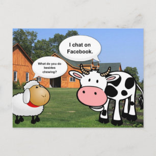 Kweekdieren schattige cartoon grappige facebook ch briefkaart