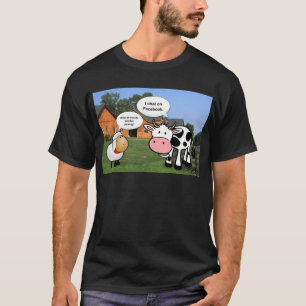 Kweekdieren schattige cartoon grappige facebook ch t-shirt