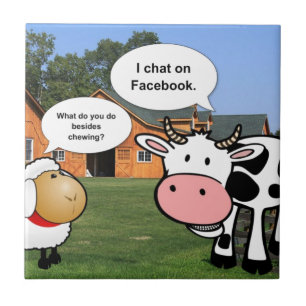 Kweekdieren schattige cartoon grappige facebook ch tegeltje