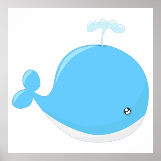 Kweekkamer van baby walvis kawaii-cartoon poster (Voorkant)