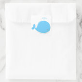 Kweekkamer van baby walvis kawaii-cartoon vierkante sticker (Tas)