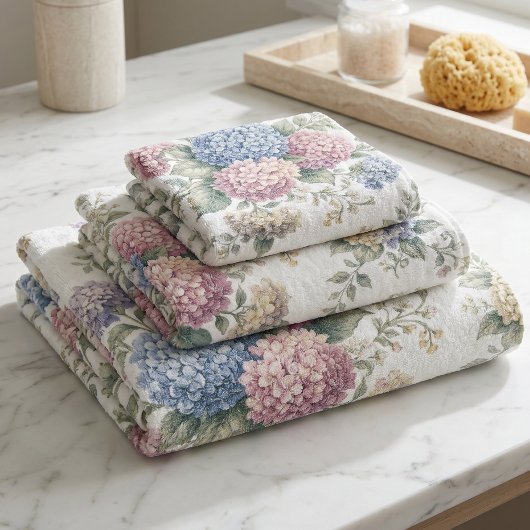 Kweekkleurige Hydrangeabloemen Bad Handdoek