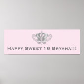  kweekkoninklijke roze banner poster (Voorkant)