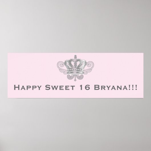  kweekkoninklijke roze banner poster (Voorkant)