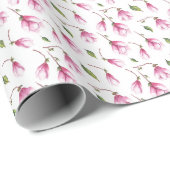 Kweekse Magnoliabloesem Cadeaupapier (Rol Hoek)