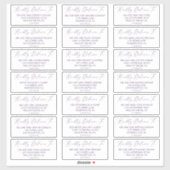 Kweekse pruim purperen gastadreslabels sticker (Vel)