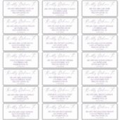 Kweekse pruim purperen gastadreslabels sticker (Voorkant)