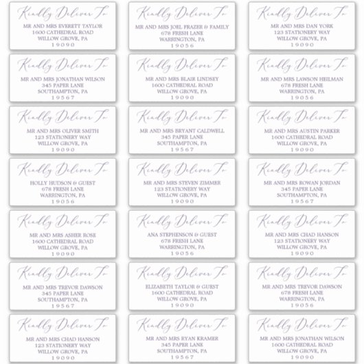 Kweekse pruim purperen gastadreslabels sticker (Voorkant)