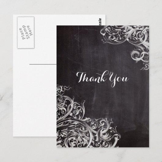 kweekvijver - flourls - monogram karton briefkaart (Voorkant / Achterkant)