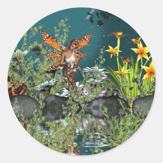 kweekvijver ronde sticker (Voorkant)